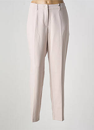Pantalon chino fermeture zippée sous rabat boutonné taille normale beige BETTY BARCLAY femme