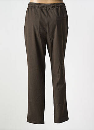 Pantalon droit tissage popeline taille normale vert LA FEE MARABOUTEE femme