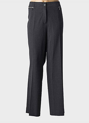 Pantalon droit fermeture zippée sous rabat boutonné gris GERRY WEBER femme