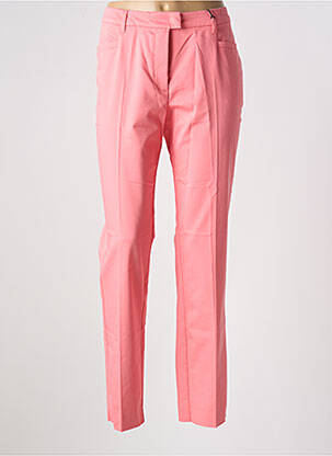 Pantalon droit fermeture zippée sous rabat avec crochet rose BETTY BARCLAY femme