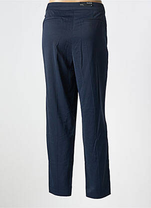 Pantalon droit fermeture zippée sous rabat avec crochet bleu BETTY BARCLAY femme