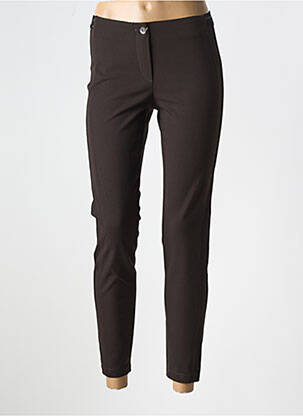 Pantalon slim taille élastique marron GERRY WEBER femme