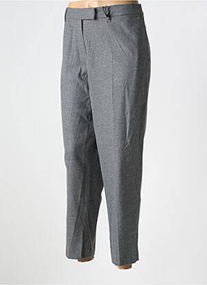 Pantalon droit fermeture zippée sous rabat avec crochet gris GERRY WEBER femme