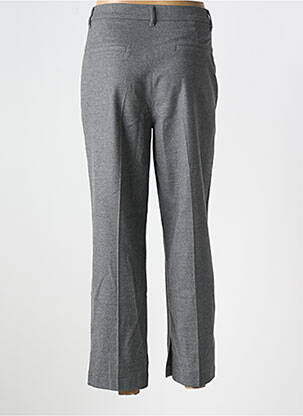 Pantalon droit fermeture zippée sous rabat avec crochet gris GERRY WEBER femme