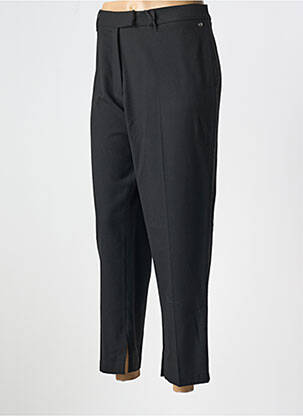 Pantalon droit fermeture zippée sous rabat boutonné noir GERRY WEBER femme