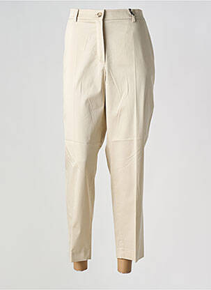 Pantalon 7/8 fermeture zippée sous rabat boutonné beige GERRY WEBER femme