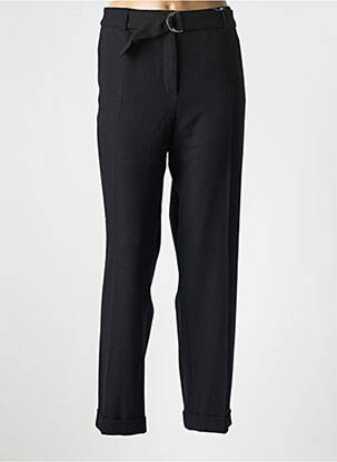 Pantalon droit fermeture zippée sous rabat boutonné noir GERRY WEBER femme