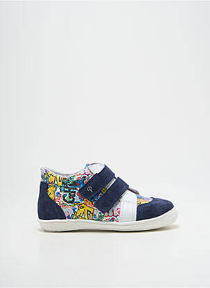 Baskets impression bout rond bleu PATT'TOUCH garçon