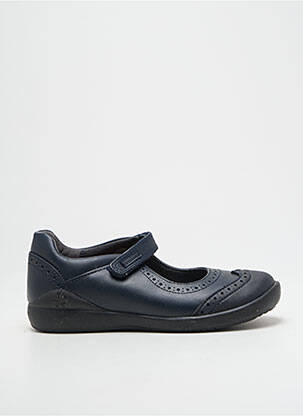 Ballerines matière lisse bout rond bleu BIOMECANICS fille