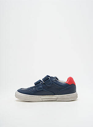 Baskets matière lisse bout rond bleu TELYOH garçon