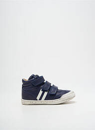 Baskets tissage satiné bout rond bleu TELYOH garcon