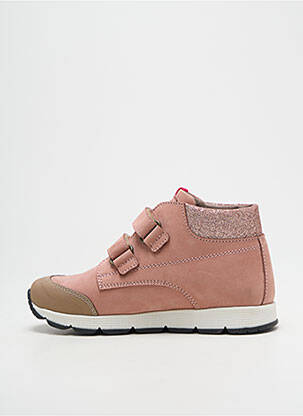 Baskets voute plantaire bout rond rose POLDINO fille