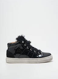 Baskets matière lisse bout rond noir TELYOH fille
