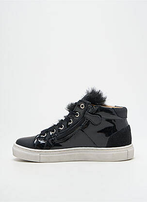 Baskets tissage vernis bout rond noir TELYOH fille