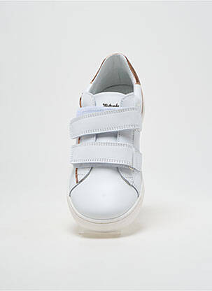 Baskets matière lisse bout rond blanc TELYOH fille