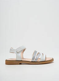 Sandales/nu pieds tissage tissage pailleté chiquet argent POLDINO fille