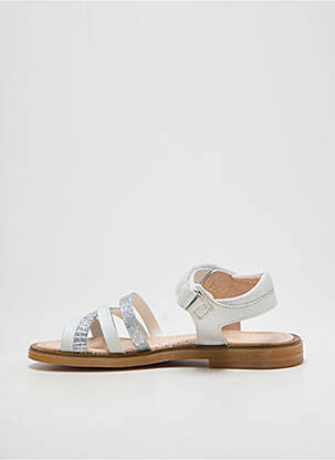 Sandales/nu pieds tissage tissage pailleté chiquet argent POLDINO fille