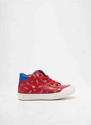 Baskets impression bout rond rouge POLDINO garçon