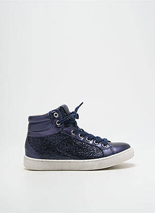 Baskets matière lisse bout rond bleu TELYOH fille