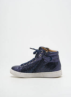 Baskets matière lisse bout rond bleu TELYOH fille