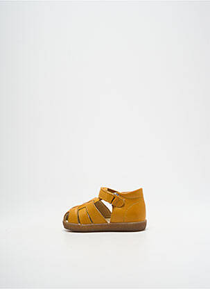 Sandales/nu pieds tissage satiné bout rond jaune FALCOTTO garçon
