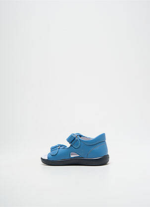 Sandales/nu pieds tissage satiné bout ouvert bleu FALCOTTO garçon
