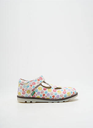 Ballerines impression bout rond blanc KICKERS fille