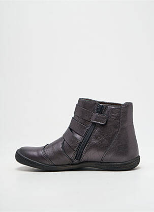 Bottines/boots matière lisse plateforme gris KICKERS fille