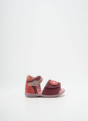 Sandales/nu pieds matière lisse plateforme violet KICKERS fille