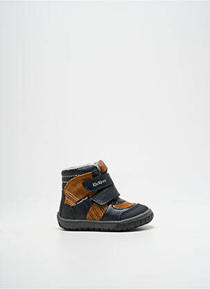 Bottines/boots fermeture scratch plateforme marron KICKERS garcon