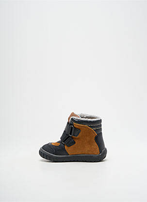 Bottines/boots fermeture scratch plateforme marron KICKERS garcon