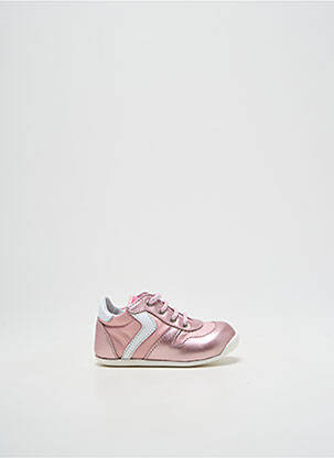 Baskets voute plantaire bout rond rose FALCOTTO fille