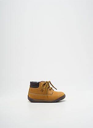 Bottillons nubuck bout rond jaune FALCOTTO garçon