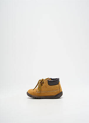 Bottillons nubuck bout rond jaune FALCOTTO garçon