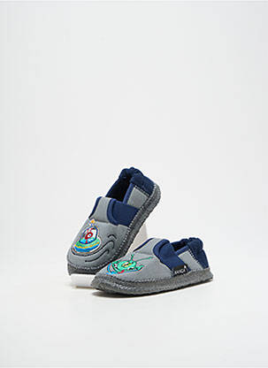 Chaussons/pantoufles bout rond bout rond bleu NANGA garçon