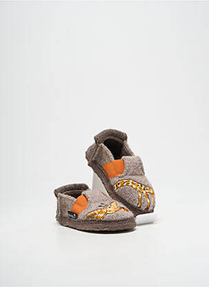 Chaussons/pantoufles bout rond bout rond marron NANGA garçon