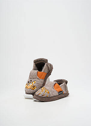 Chaussons/pantoufles bout rond bout rond marron NANGA garçon