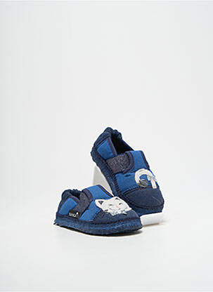 Chaussons/pantoufles bout rond bout rond bleu NANGA garçon