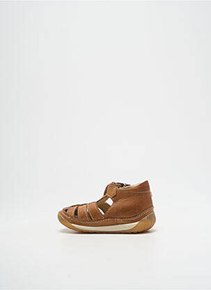 Sandales/nu pieds tissage satiné bout rond marron FALCOTTO garçon