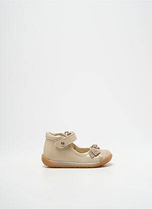 Ballerines tissage satiné bout rond beige FALCOTTO fille
