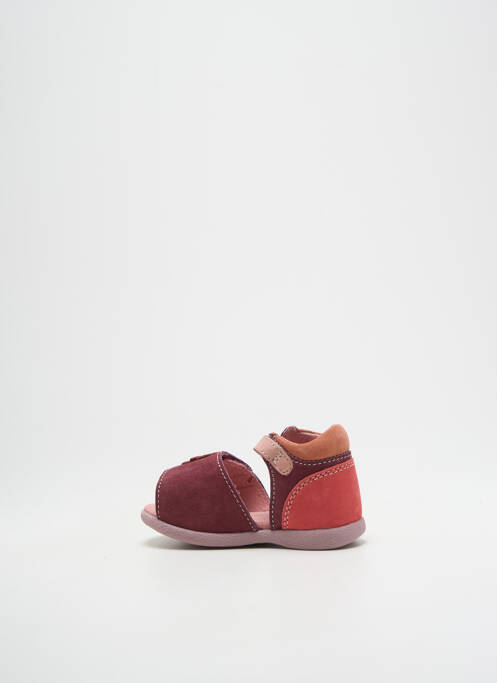 Sandales/nu pieds matière lisse plateforme violet KICKERS fille