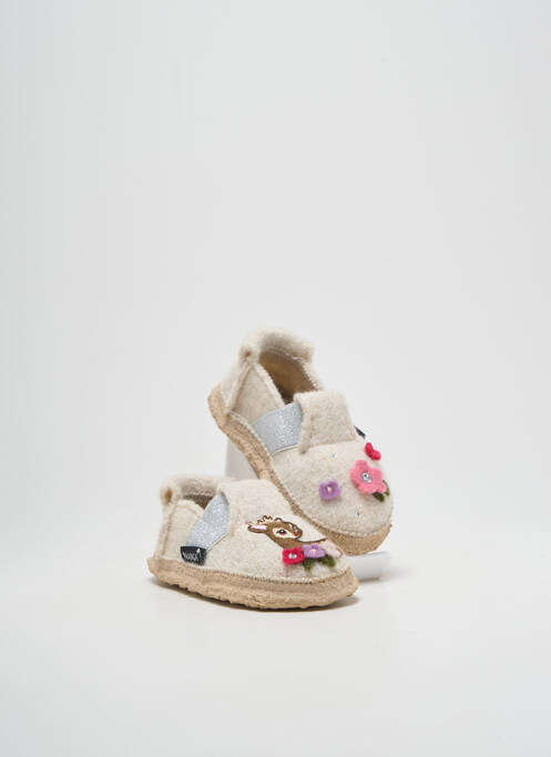 Chaussons/Pantoufles beige NANGA pour fille