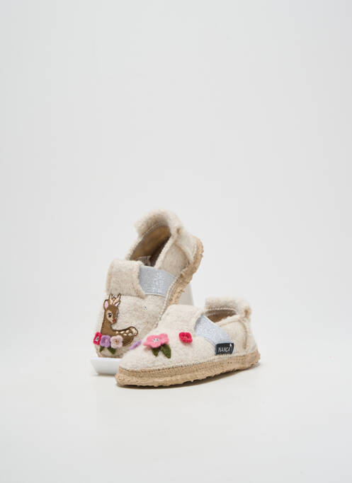 Chaussons/Pantoufles beige NANGA pour fille
