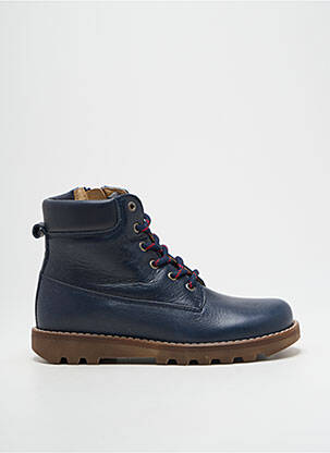 Bottines/boots matière lisse bout rond bleu TELYOH garçon