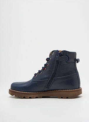 Bottines/boots matière lisse bout rond bleu TELYOH garçon