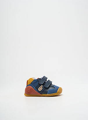 Baskets nubuck bout rond bleu BIOMECANICS garçon