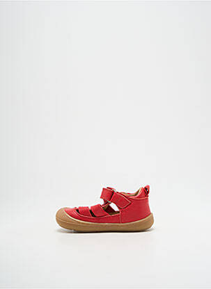 Sandales/nu pieds bout rond bout rond rouge TELYOH garcon
