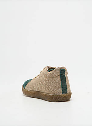 Bottillons tissage satiné bout rond vert FALCOTTO fille
