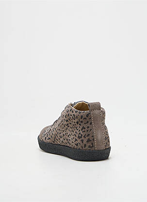 Bottillons nubuck bout rond marron FALCOTTO fille