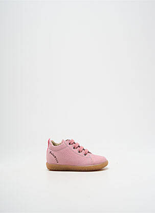 Bottillons fermeture lacets bout rond rose FALCOTTO fille